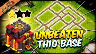 NEW*Th10 war base with link/Unbeaten base (Clash of Clans)