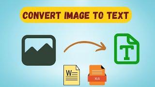 How to extracttext from image | Convert any image to word, excel file