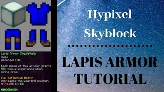 Hypixel Skyblock Guide | How to get LAPIS ARMOR! (Best Beginner Armor)