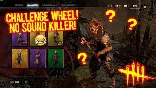 CHALLENGE WHEEL! NO SOUND KILLER! - Huntress Gameplay - Dead By Daylight
