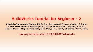 SolidWorks Tutorial for Beginners - 2 | SolidWorks Sketch Tutorial