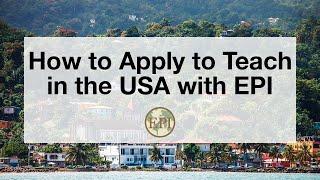 Webinar: How to Apply to Teach in the USA with EPI 5.23.23