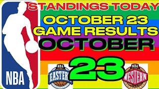 NBA SEASON 2024|Game Results& Team Standings today October 23,2024