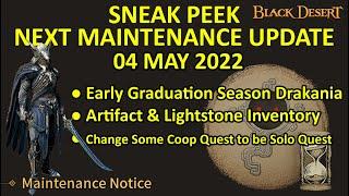Season Early Graduation, Artifact & Lightstone Inventory(Black Desert Online Sneak Peek 04 May 2022)