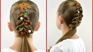 Christmas Tree Pull Through Braid | Christmas Hair | BabesInHairland.com