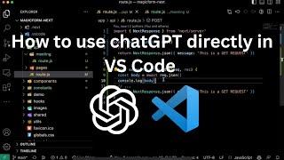 How to use chatGPT directly in VS Code with Code GPT