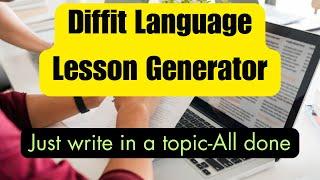 How can Diffit generate content for language lesssons? #Diffit