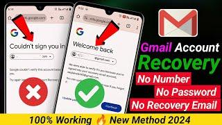 How To Recover Gmail Account Without Phone Number Password & Email | Gmail Account Recovery (2024)