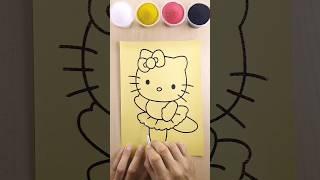 Sand painting Hello kitty #art #sandart #shorts #kids #coloring