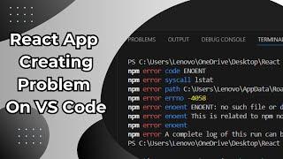 npx create-react-app error not working in VS-Code React JS problem SOLUTION !!