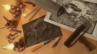 LINOCUT. Handmade printing.(Master Class)