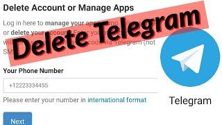 How to Delete Telegram Account on PC