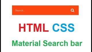 HTML CSS Material Search view