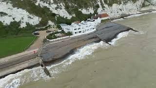 Drone Footage Of St Margaret's Bay, Nr. Dover, Kent, England