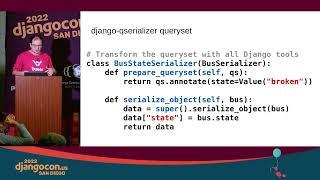 Django from queryset to serialization with Iuri de Silvio - DjangoCon US 2022