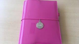 Расхламление моего офисного Filofax Domino Patent Hot Pink A5