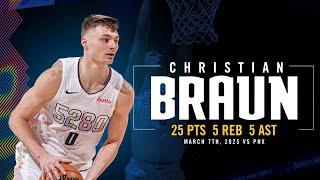 Christian Braun Full Game Highlights vs. Suns  | 3/7/25