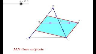 Demonstrații vizuale în GeoGebra (12) - Linia mijlocie in triunghi