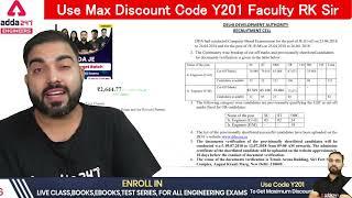 DDA JE Recruitment 2022 | Previous year  cut-off vs 2022 competition Analysis