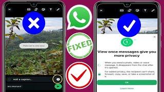 как исправить Photo set to view once whatsapp