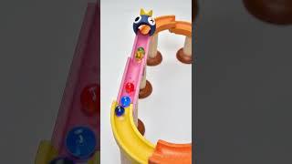 *Marble Run マーブルラン ASMR* Colorful marble & Rainbow track with Blue #marblerun
