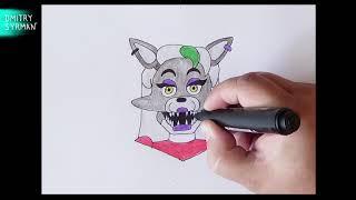 How to draw Roxanne Wolf, FNAF, Как нарисовать Волчицу Роксану, ФНАФ