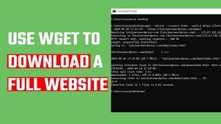 How To Use wget To Download a full website | Clone website