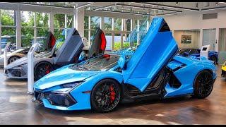 Lamborghini REVUELTO - 1000HP BEAST - BLUE OR GRAY? Choose Your BULL at Lamborghini Miami