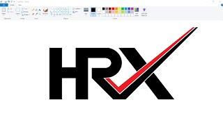 How to draw HRX Logo on Computer using Ms Paint | HRX Logo Drawing. #hrx #hrxbrand #mspaint