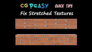 Blender Quick Tips. Fix Stretched Textures