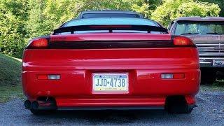 Dodge Stealth Twin Turbo LOUD straight pipe sound and FLAMES!