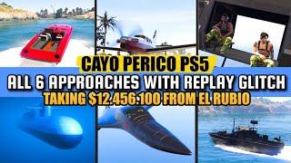 Taking 12 MILLION From El Rubio - All 6 Cayo Approaches with REPLAY GLITCH on PS5 (GTA Online)