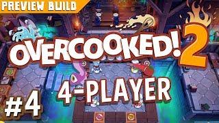 Overcooked 2 - #4 - WIZARD SCHOOL?! (Preview Build Gameplay)