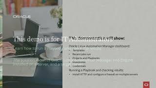 Oracle Linux Automation Manager quick demo