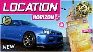 Forza Horizon 5 PHOTO CHALLENGE CITY SKYLINE El Pipila Statue FH5 LOCATION Summer Festival Playlist