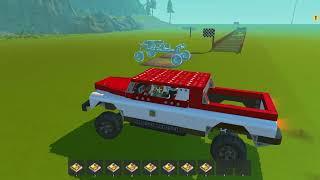 Scrap Mechanic, "Smooth Suspension Offroad" from Fant, and my pickup truck