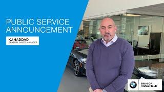 Public Service Announcement from BMW of Ridgefield