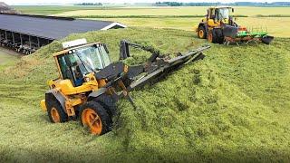 Grasoogst 2021 kuilen tot 8 meter bij Straathof. Loonb. Entjes B.V. Slochteren.