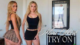 Micro Mini Skirt Try On