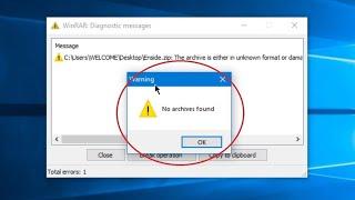 No archives found during extracting zip file