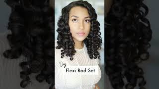 How To: Flexi Rod Set Curls on Stretched Hair | Natural Hair Care #shorts