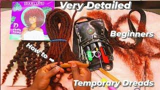 Simple Beginners Tutorial on How To Make Instant Temporary Dreadlocks Extension