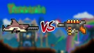 #Terraria Мега Акула VS Кукурузная Винтовка