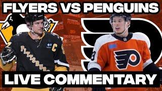 Philadelphia Flyers Vs Pittsburgh Penguins LIVE COMMENTARY! | 2024-25 NHL Season