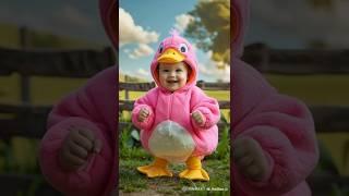 ADORABLE CUTE BABY CHICKS VS DUCK COSTUME #cute #baby #cutebaby #fashion #adorable #chicken