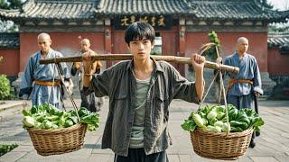 Kung Fu Movie!A boy carrying vegetables is a hidden kung fu master,defeating even the Shaolin monks!