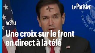 Le secrétaire d'État américain Marco Rubio s'affiche à la télé avec une croix sur le front