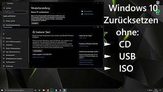 Windows 10 neu installieren Tutorial Den Computer neu aufsetzen, ohne CD oder USB Stick | Tutorial