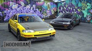 [HOONIGAN] DT 205: Mugen vs Spoon Honda CRX Battle #SPACERACE