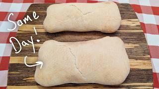 How to make Panuozzo - The traditional Italian sub bun (Same day bread!)